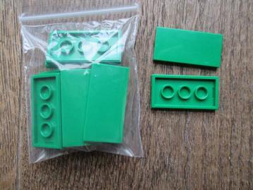 LEGO 2x4 Tile with groove * per 10st green * Nieuw beschikbaar voor biedingen