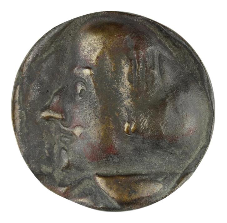 PENNING VPK 1964 Piet Esser : William Shakespeare, Postzegels en Munten, Penningen en Medailles, Brons, Nederland, Verzenden