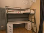 Ijzeren hoogslaper van de IKEA, Gebruikt, Eenpersoons, 160 tot 180 cm, Ophalen of Verzenden