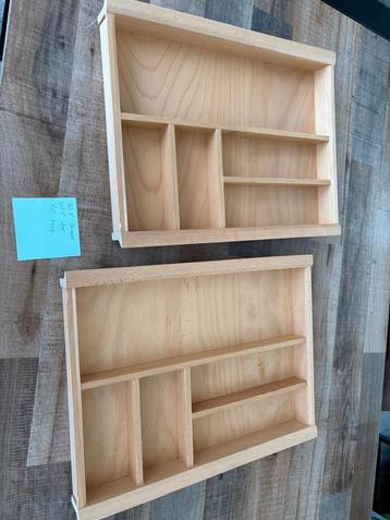 Houten Bestekbakken - Set van 2 beschikbaar voor biedingen