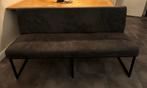 Eetkamerbank antraciet - metalen onderstel, Ophalen, 50 tot 75 cm, 125 cm of meer, Zo goed als nieuw
