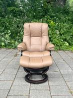 Stressless relax fauteuil met voetenbank, Ophalen of Verzenden, Zo goed als nieuw, Minder dan 75 cm, 50 tot 75 cm