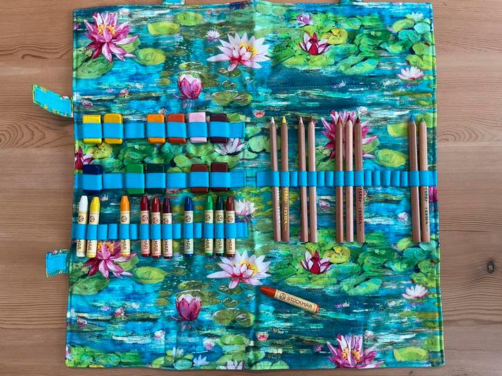 Vouwetui Krijtrol blokjes staafjes potloden Vrijeschool, Hobby en Vrije tijd, Tekenen, Nieuw, Overige typen, Ophalen of Verzenden