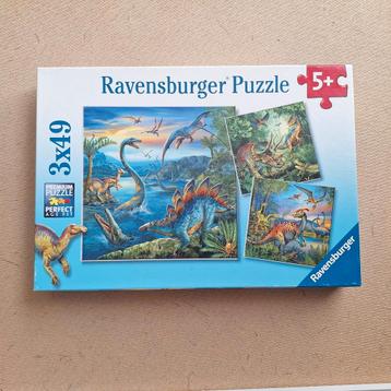 Ravensburger puzzel 3x49 stukjes Dinosaurus Dino beschikbaar voor biedingen
