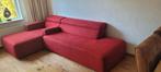 Rode bank met lounge gedeelte, Huis en Inrichting, Ophalen, Gebruikt