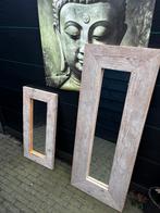 Spiegels met steigerhout, Huis en Inrichting, Woonaccessoires | Spiegels, Minder dan 50 cm, Ophalen of Verzenden, Zo goed als nieuw