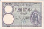 Algerije 20 Francs 1926 (XF), Verzenden, Overige landen, Los biljet