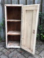 Brocante wit oud houten shabby kastje / Hongarije, Ophalen