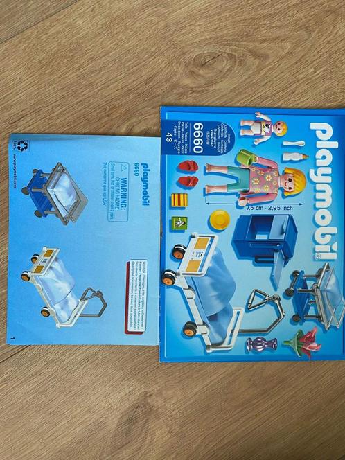COMPLEET playmobil 6660 kraamkamer met babybedje, Kinderen en Baby's, Speelgoed | Playmobil, Zo goed als nieuw, Ophalen of Verzenden