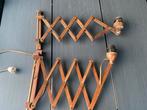 Vintage deens design schaarlampen, Huis en Inrichting, Lampen | Wandlampen, Ophalen of Verzenden, Gebruikt, Hout