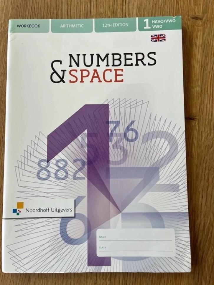 Noordhoff - Numbers & Space - Arithmetic 1 - workbook, Boeken, Schoolboeken, Nieuw, Wiskunde B, VWO, Ophalen of Verzenden
