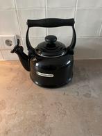Le Creuset Fluitketel - Zwart, Ophalen of Verzenden, Zo goed als nieuw