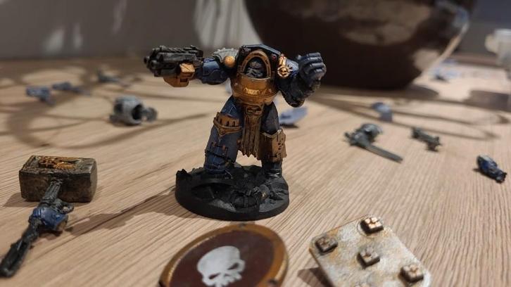 Terminator Captain in Tartarus Armor, Hobby en Vrije tijd, Wargaming, Gebruikt, Warhammer 40000, Figuurtje(s), Geverfd, Ophalen of Verzenden