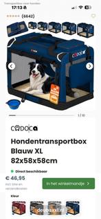 Splinternieuwe Reis Bench Blauw Maat XL in Doos, Dieren en Toebehoren, Hondenbenches, Ophalen of Verzenden, Nieuw