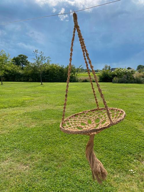 Retro vintage touw macramé hanger planten, Antiek en Kunst, Curiosa en Brocante, Ophalen of Verzenden