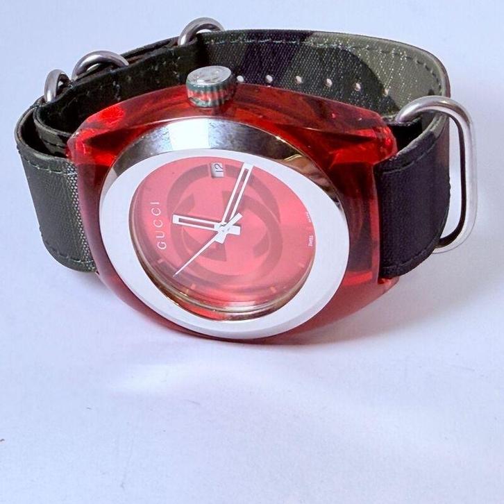 Gucci Sync XXL Horloge - Nieuwe Band, Sieraden, Tassen en Uiterlijk, Horloges | Dames, Gebruikt, Polshorloge, Overige merken, Kunststof