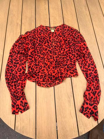 Rode panter blouse beschikbaar voor biedingen