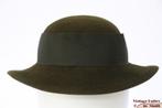 Vintage Dameshoed Mayser groen vilt 55 = S tot XS, Mayser, 55 cm (S, 6⅞ inch) of minder, Hoed, Ophalen of Verzenden