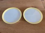 Arzberg Tric 2 gebaksbordjes, geel, in mooie staat, Huis en Inrichting, Keuken | Servies, Ophalen, Zo goed als nieuw, Overige stijlen