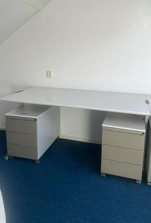 Prachtige thuiswerkplek bureaus HOEK 3x incl mooie kasten, Huis en Inrichting, Bureaus, Zo goed als nieuw, Ophalen of Verzenden