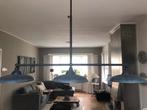 Stoere Metallic Blauwe grijze Salontafel Lamp, Ophalen of Verzenden, Zo goed als nieuw, Metaal, Minder dan 50 cm