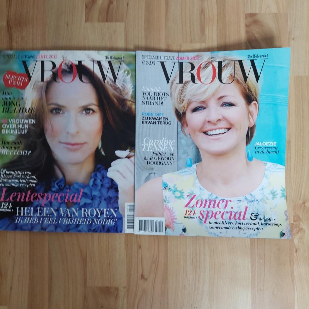 2 x Tijdschrift Vrouw, 2012, Boeken, Tijdschriften en Kranten, Ophalen of Verzenden, Zo goed als nieuw, Glossy
