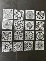 Stencil set sjabloon mandala vierkant 16 stuks, Verburgt Vintage, Overige typen, Nieuw, Ophalen of Verzenden