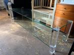 Glazen design dressoir/tv meubel - 160x45x40H, Ophalen, 1025xe, Zo goed als nieuw, Re