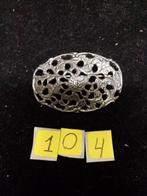Broche zilver, open gewerkt, met meesterteken van G.J. v.d., Ophalen of Verzenden
