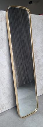 Wandspiegel, smal , dunne lijst van goud, Huis en Inrichting, Woonaccessoires | Spiegels, Ophalen, Minder dan 50 cm, 100 tot 150 cm