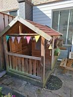 Gaaf houten speelhuis met veranda, Kinderen en Baby's, Speelgoed | Buiten | Speelhuisjes, Ophalen, Gebruikt, Hout