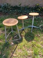 Vintage krukjes,, Ophalen of Verzenden, In hoogte verstelbaar, Gebruikt, Hout