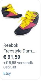 Reebok Freestyle Dames Hi Wedge Alicia Keys Sneakers maat 38, Ophalen of Verzenden, Reebok, Zo goed als nieuw, Sneakers of Gympen