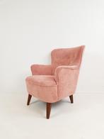 Vintage Roze Artifort fauteuil dames | Theo Ruth roze rib, Huis en Inrichting, Fauteuils, Hout, ., Vintage modern, 75 tot 100 cm