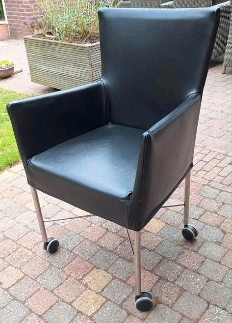 Vergader / eetkamer stoel zwart, Huis en Inrichting, Stoelen, Gebruikt, Zwart, Ophalen