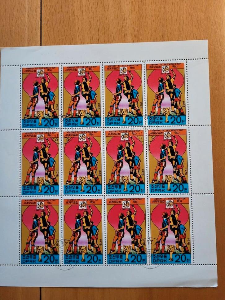Noord-Korea postzegels WK voetbal 1978, Postzegels en Munten, Postzegels | Azië, Postfris, Oost-Azië, Ophalen of Verzenden