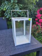 Mooie grote open lantaard 26 x 26 x 40 cm, Huis en Inrichting, Woonaccessoires | Kandelaars en Kaarsen, 25 tot 50 cm, ., Wit, Ophalen of Verzenden