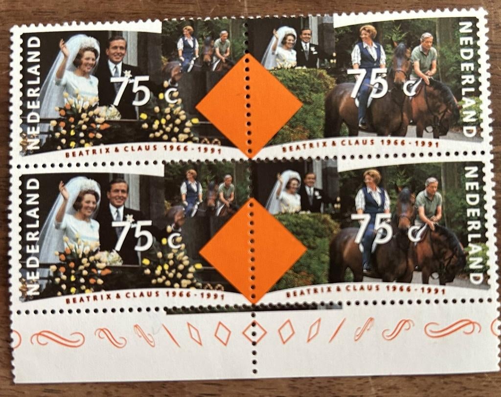 Beatrix & Claus  196-1991 postzegel, Postzegels en Munten, Postzegels | Nederland, Ophalen of Verzenden, Na 1940, Postfris