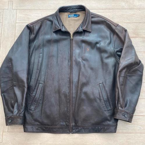 Ralph Lauren leren jaa, Kleding | Heren, Jassen | Zomer, Zo goed als nieuw, Overige maten, Bruin, Ophalen of Verzenden