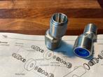 Hansgrohe S-koppelingen per paar (chroom) 1/2"x3/4", Ophalen, Nieuw, Chroom, Kraan