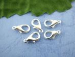 Karabijnslotjes 12mm silverplated, per 20 stuks, Overige typen, Art and Supplies Beverwijk, Nieuw, Ophalen of Verzenden