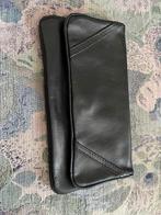 Nette zwarte leren clutch of etui, Ophalen of Verzenden, Zo goed als nieuw, Zwart