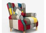 Stoel fauteuil verstelbaar patchwork nieuw in doos, Huis en Inrichting, Fauteuils, Ophalen, Minder dan 75 cm, Nieuw, 75 tot 100 cm