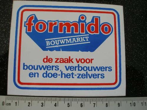 sticker formido bouwmarkt bouwers verbouwers doe het zelf, Verzamelen, Stickers, Zo goed als nieuw, Winkel of Supermarkt, Verzenden