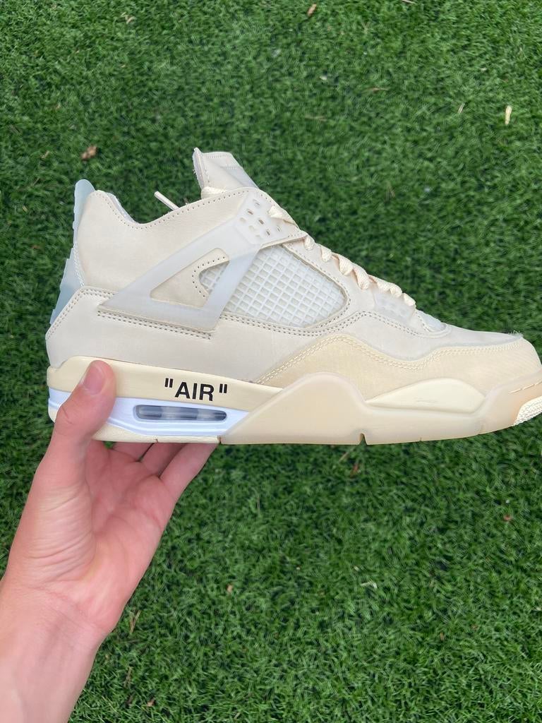Air Jordan 4 x Off white sail maat 44,5, Kleding | Heren, Schoenen, Wit, Nieuw, Ophalen of Verzenden, Sneakers of Gympen