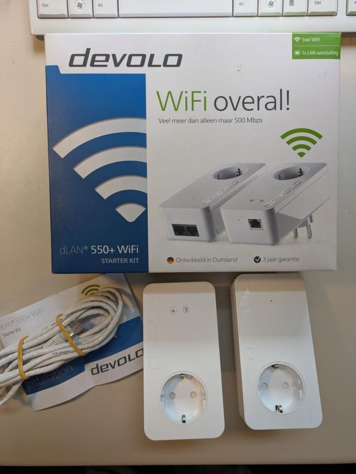 Devolo Wifi Powerline adapters dLan 550+ WiFi, Computers en Software, WiFi-versterkers, Zo goed als nieuw, Ophalen of Verzenden