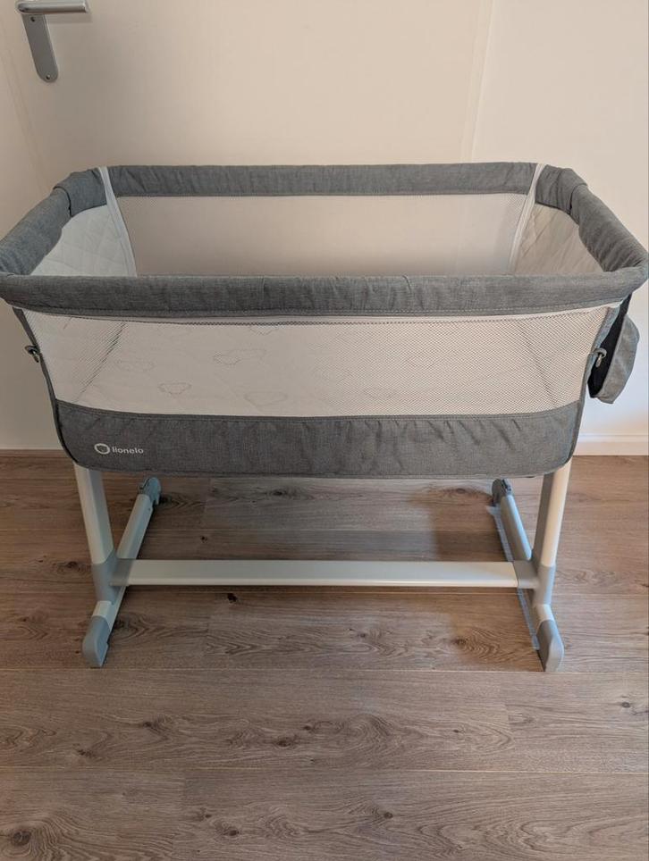Lionelo Theo co- sleeper, Kinderen en Baby's, Kinderkamer | Bedden, Zo goed als nieuw, Minder dan 140 cm, Minder dan 70 cm, Ophalen