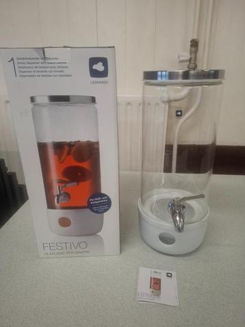 Glazen dispenser voor koude en warme dranken nieuw  beschikbaar voor biedingen