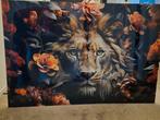 Leeuw op Plexiglas - 120x80 cm, Ophalen of Verzenden