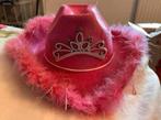 ROZE COWBOY-HOED MET LAMPJES, IN NIEUWSTAAT, Ophalen of Verzenden, Zo goed als nieuw, Versiering, Geboorte of Huwelijk